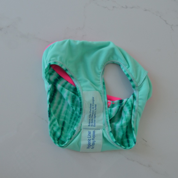 Justice bikini set tie dye green pink girls new - Picture 3 of 3